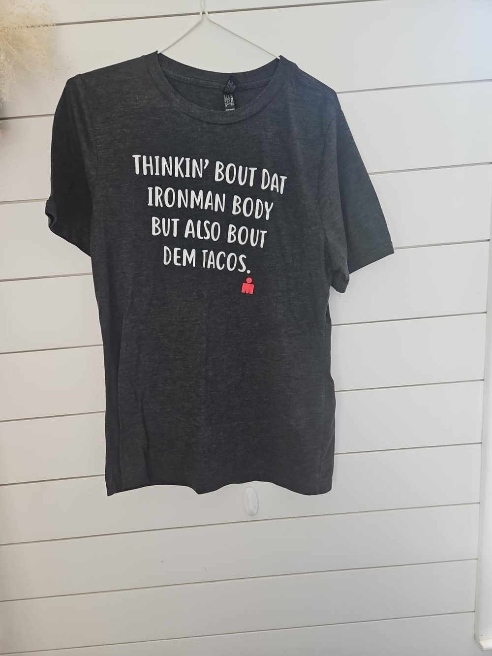 Thinkin' Bout Dat Ironman Body Graphic Tee - Charcoal